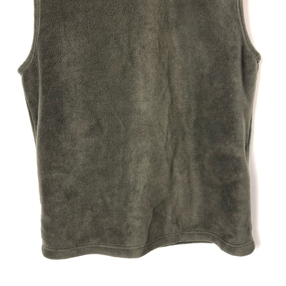 Columbia Gray & Tan Full Zip Fleece Vest M - Picture 7 of 7